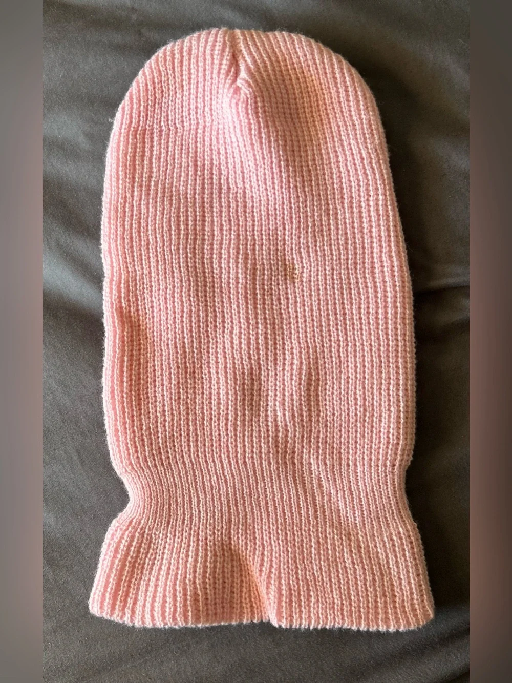 Pink Knit Ski Mask Face Cover with Embroidered Dollar Signs